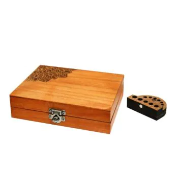 Box Glass Wood Burning Mandala