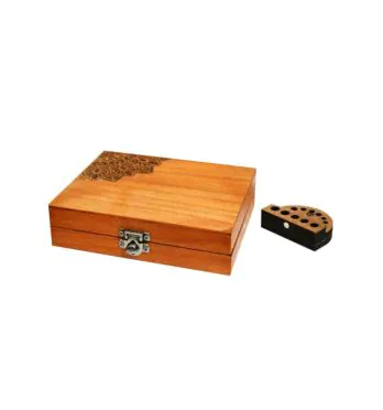 Mini Box Glass Wood Burning Mandala