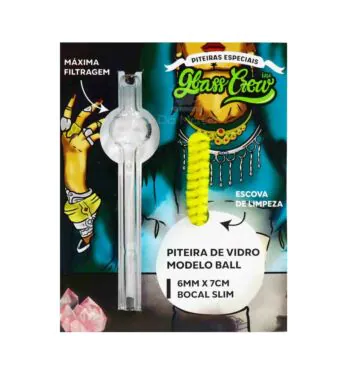 Kit de Piteira de Vidro Glass Crew Ball 6mm