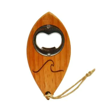 Abridor de Garrafa Wood Burning Wave
