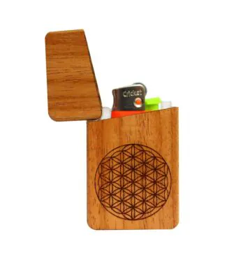 Case p/ Isqueiro Wood Burning Flor da Vida