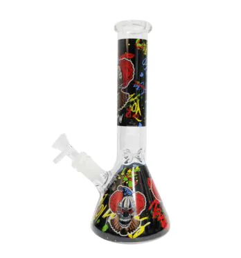Bong de Vidro Grande Black Clown