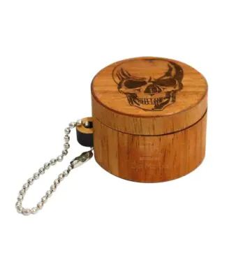 Dichavador Chaveiro Wood Burning Caveira