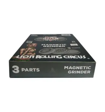 Caixa de Dichavador de Metal 3 partes Lion Rolling Circus