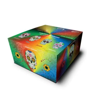 Caixa de Seda Snail Calavera Mexicana King Size c/ Piteira