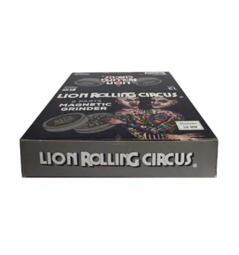 Caixa de Dichavador de Metal 2 partes Lion Rolling Circus