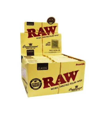 Caixa de Seda Raw Connoisseur c/ Piteira 