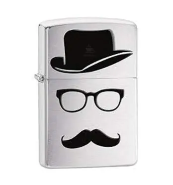 Isqueiro Zippo - Moustache And Hat