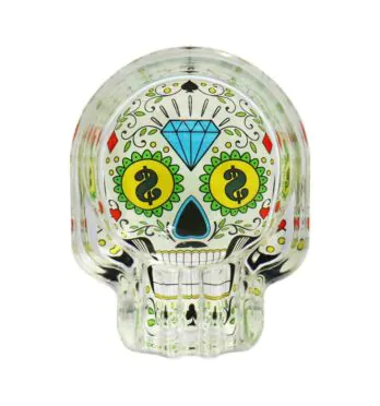 Cinzeiro de Vidro Money Skull