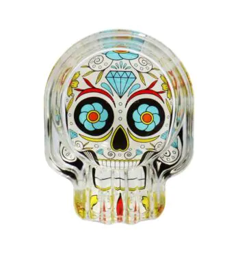 Cinzeiro de Vidro Diamond Skull
