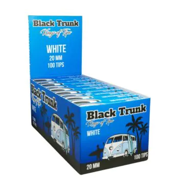 Caixa de Piteira Black Trunk White Tips 20mm