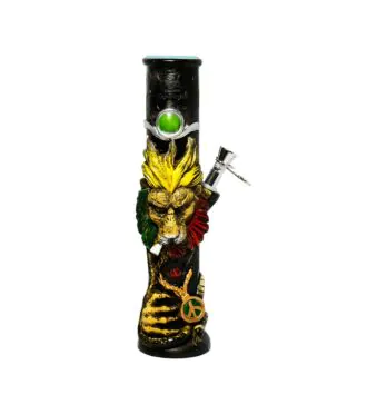Bong Pequeno de Resina Leão Rasta