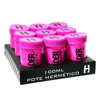 Display de Pote Hermético Holder 100ml Rosa Pink