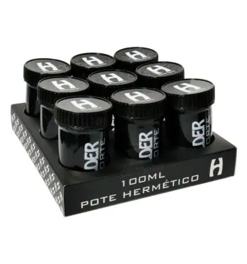 Display de Pote Hermético Holder 100ml Preto