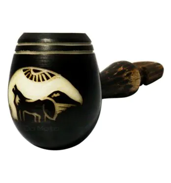 Pipe de Madeira Artesanal Lobo