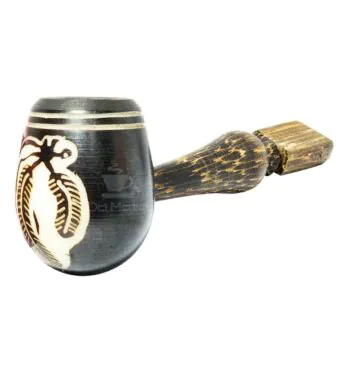 Pipe de Madeira Artesanal Penas