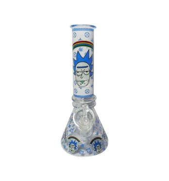 Bong de Vidro Rick and Morty Blue *Brilha no Escuro*