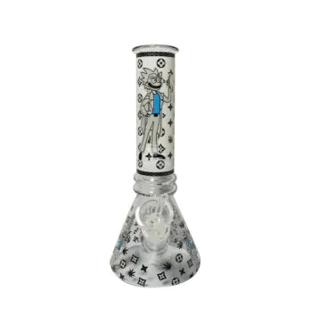 Bong de Vidro Rick and Morty Crazy *Brilha no Escuro*