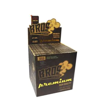 Caixa de Seda Bros Black King Size com piteira e pilão