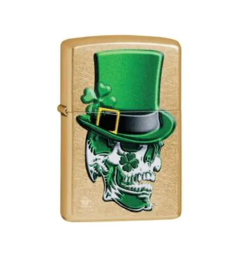 Isqueiro Zippo 49121 Irish Skull Design
