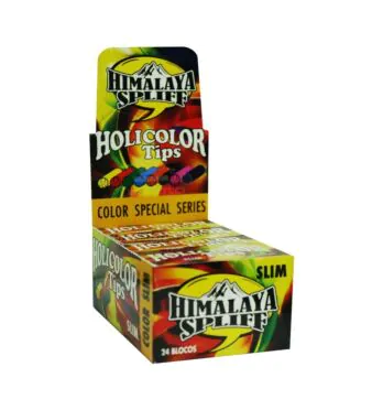 Caixa de Piteira Himalaya Spliff Holicolor Slim