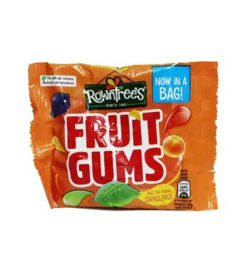 Pacote de bala importado RownTrees Fruit Gums