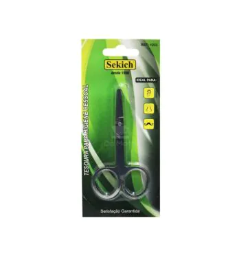 Tesoura com ponta arredondada embalagem