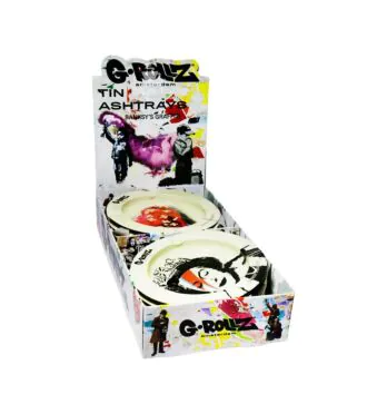 Caixa de Cinzeiro de Metal G-Rollz Banksy's Graffiti