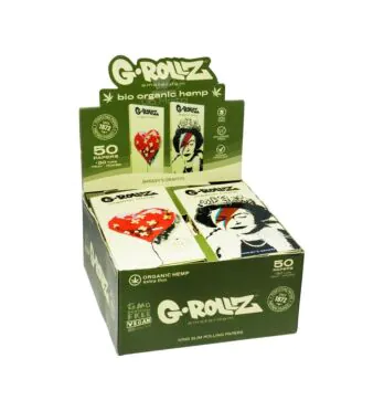 Caixa de Seda com Piteiras G-Rollz K.Slim Unrefined Hemp
