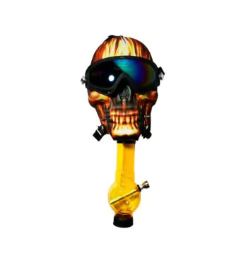 Bong de Acrílico Novelty c/ uma Máscara Laranja