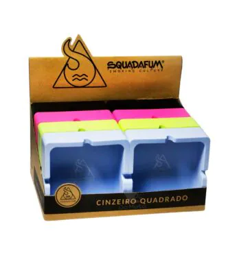 Display de Cinzeiro de Silicone Squadafum Quadrado 