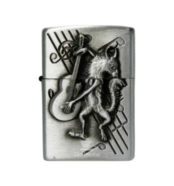 Isqueiro de Metal Prata Lúcifer