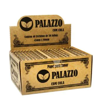 Caixa de Papel para Enrolar Cigarro Palazzo com Cola 45mm x 80mm