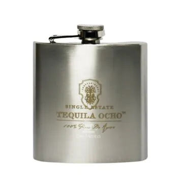 Cantil de Metal Tequila Ocho Médio