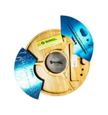 Kit de Bandeja de Madeira G-Rollz Bamboo Redondo