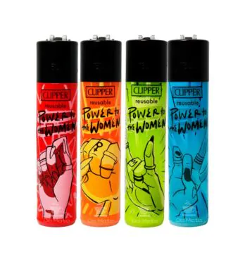 Kit com 4 Isqueiros Clipper Feminism Edição para Colecionador