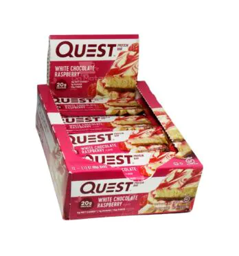 Caixa de Barra de Proteína Quest White Chocolate & Raspberry