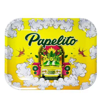 Bandeja de Metal Papelito amarelo