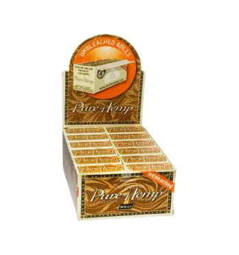 Caixa de Seda Pure Hemp Rolls Unbleached Rolls