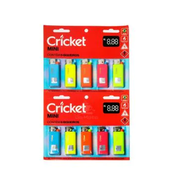 Catela de isqueiro Cricket Mini Neon