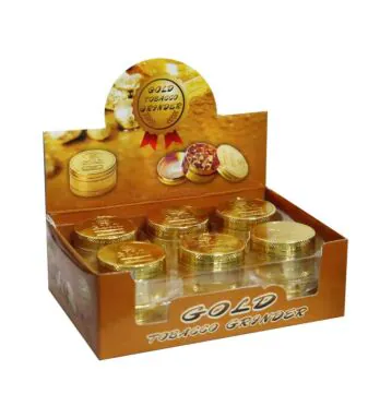 Caixa de Dichavador de Metal Gold Médio