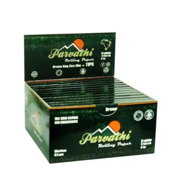 Caixa de Seda Parvathi Brown King Size Large c/ Piteira