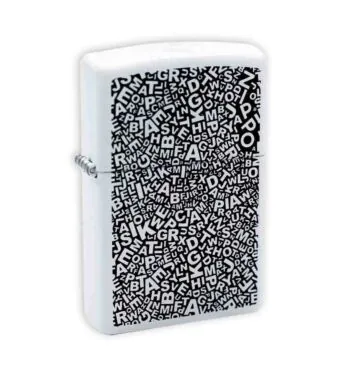 Zippo Scattered Letters