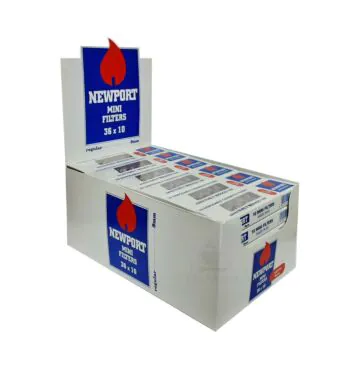 Caixa Mini filtro p/ cigarro NewPort descartável 