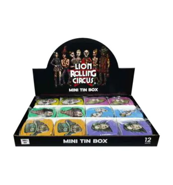 Caixa de Mini Lata Lion Rolling Circus
