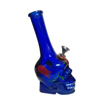  Bong de Vidro Blue Skull