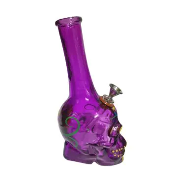 Bong de Vidro Purple Skull 