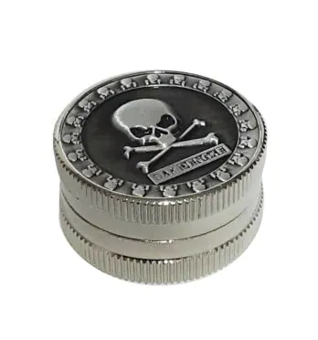 Dichavador de Metal 2 Partes Skull Cinza