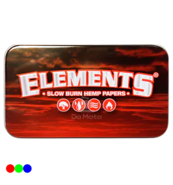 Lata de Metal Elements Média vermelha