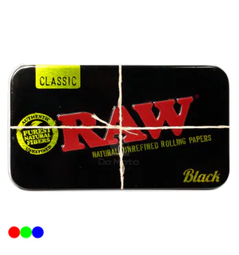 Lata de Metal Raw Média preto